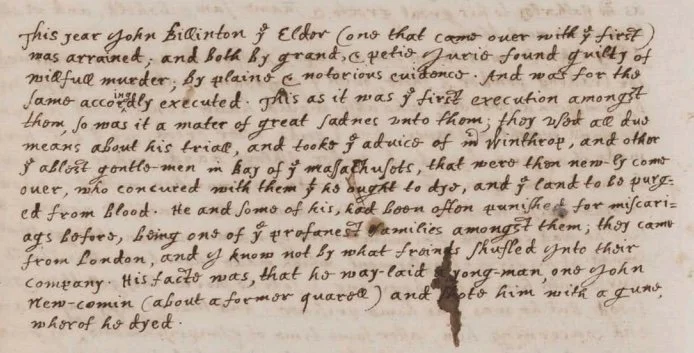 Image of Billington’s confession