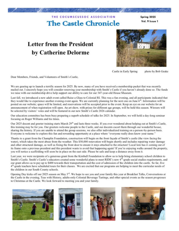 The Castle Chronicle Castle Chronicles newsletter cover