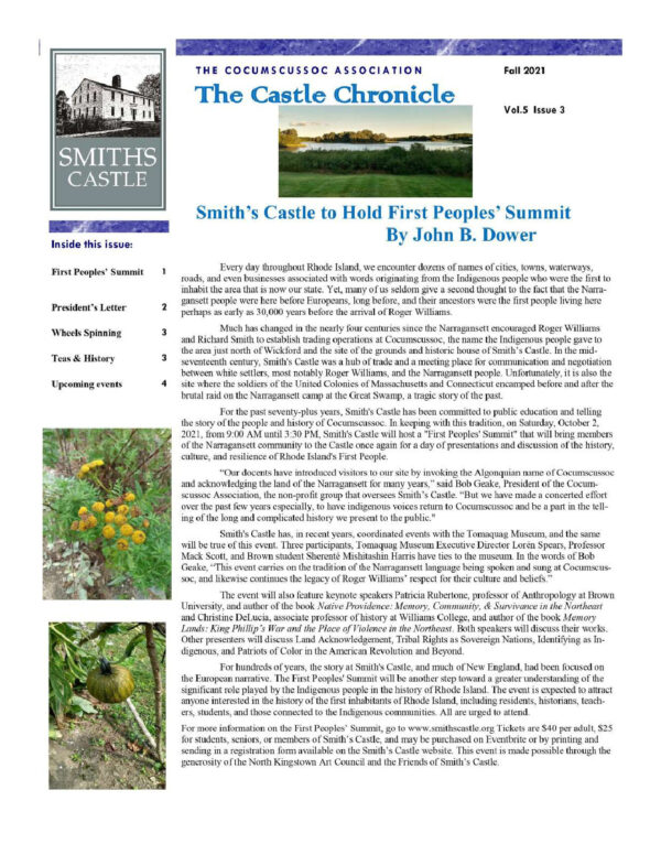 The Castle Chronicle – Fall 2021 Castle Chronicles newsletter cover
