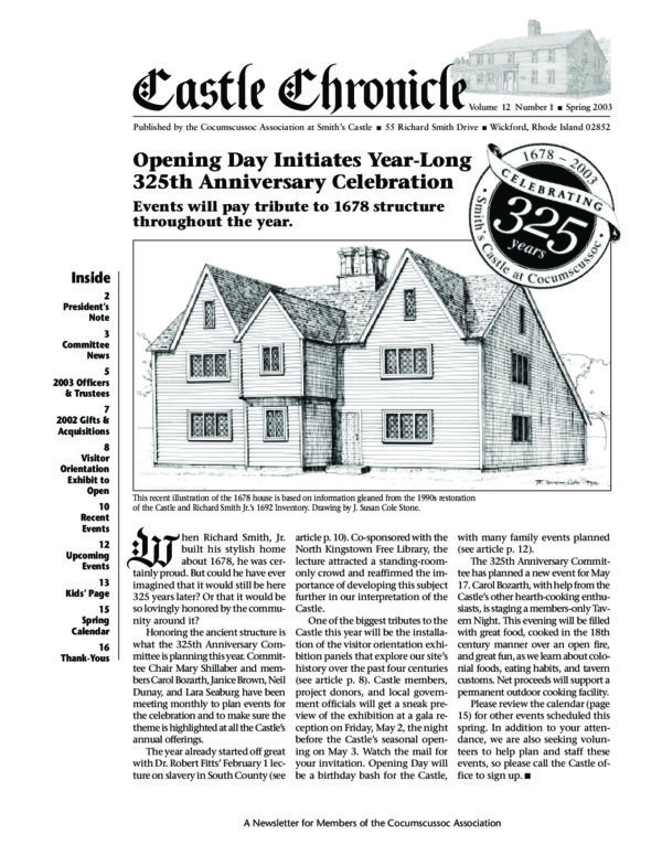 The Castle Chronicle – Spring 2003 Castle Chronicles newsletter cover