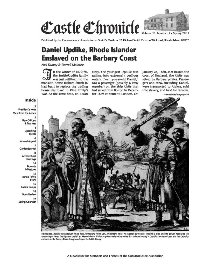 Illustration from 1684 depicting an Algerian slaveholder negotiating the ransom of enslaved individuals on the Barbary Coast.