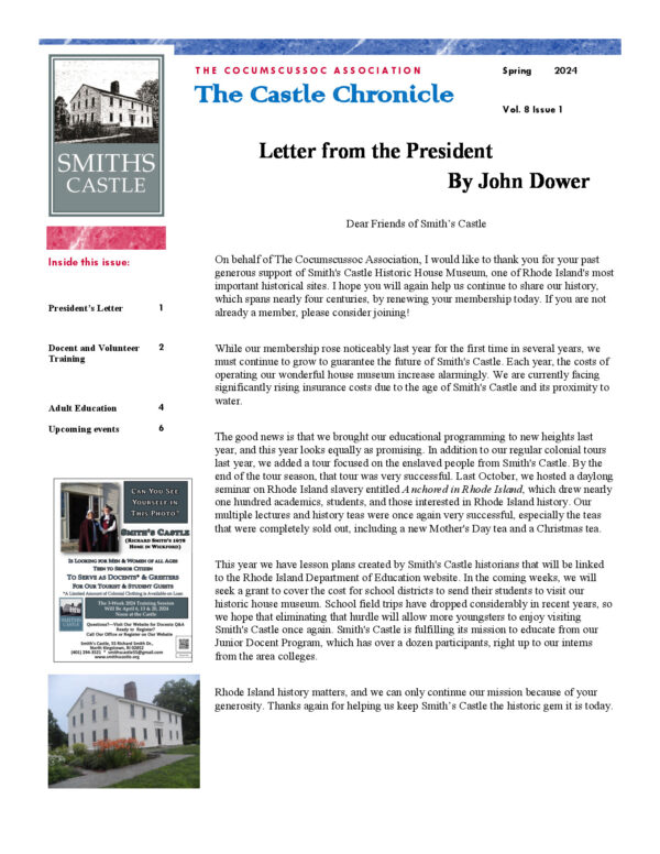 The Castle Chronicle – Spring 2024 Castle Chronicles newsletter cover