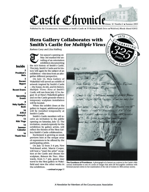 The Castle Chronicle – Summer 2003 Castle Chronicles newsletter cover