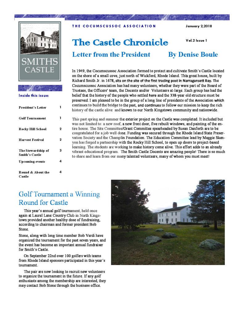 Historic Smith's Castle, surrounded by trees and rocks, showcases its colonial architecture in North Kingstown, Rhode Island.