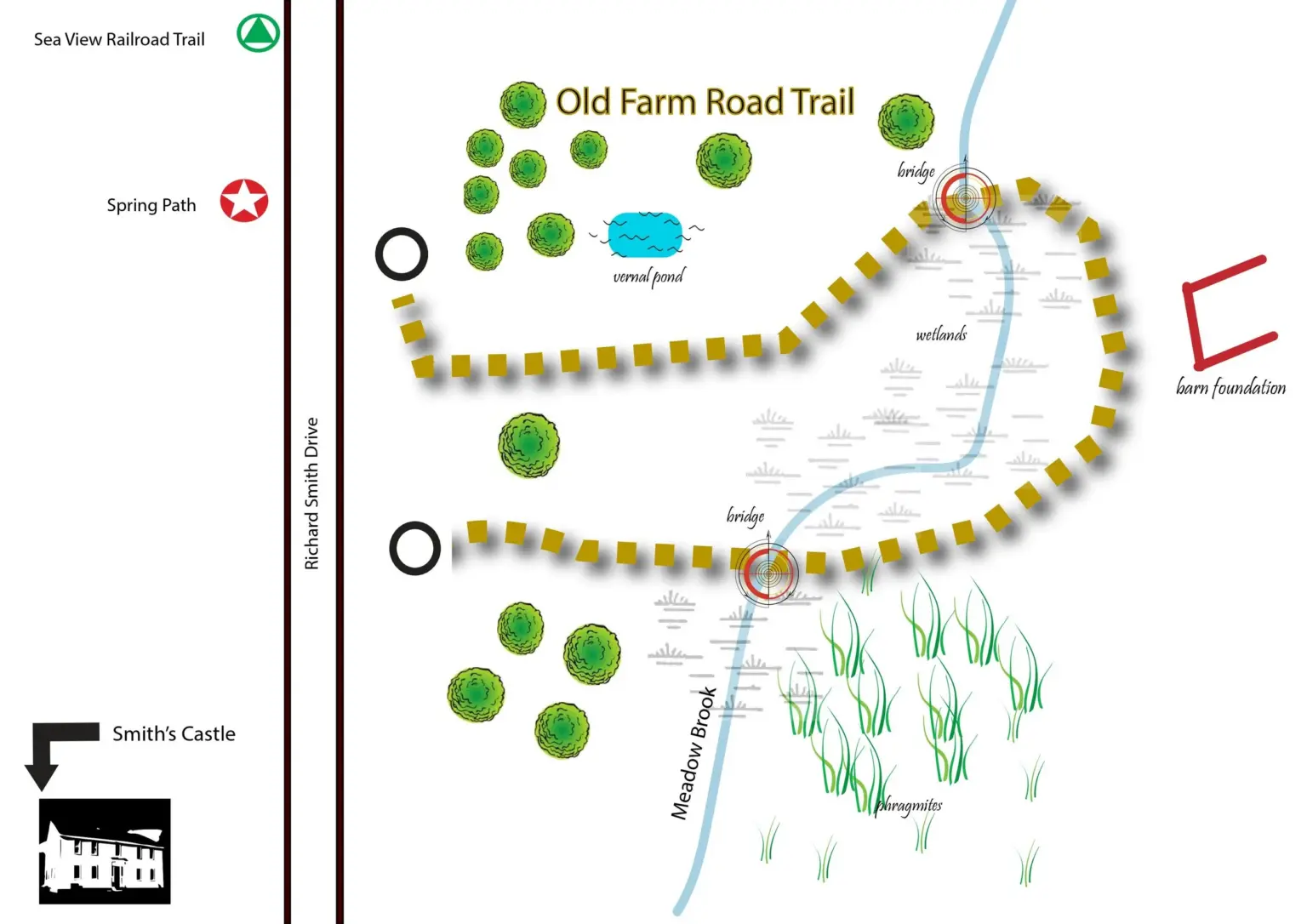 The Old Farm Road Trail Map