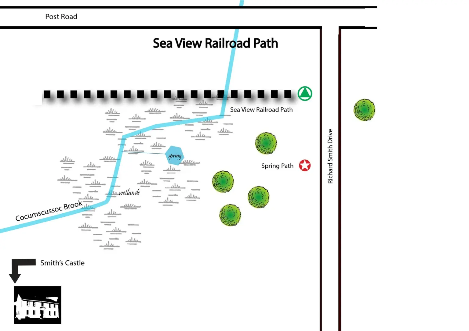 The Sea View Railroad Path Trail Map
